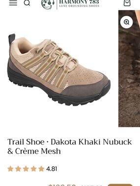 Dakota Khaki Nubuck & Crème Mesh Trail Sneaker - Khaki/Crème